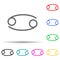 zodiac cancer moon multi color style icon. Simple thin line, outline  of web icons for ui and ux, website or mobile