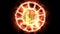 Zodiac circle rotate grow blink circle both appear and disappear and show all 12 zodiac sign name