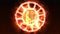 Zodiac circle rotate grow blink circle both appear and disappear and show all 12 zodiac sign name spark effect