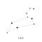 Zodiac constellation sign Leo. Celestial Astrological Horoscope symbol on white background. Vector Illustration