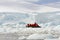 Zodiac cruisers in Antarctica