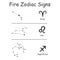 Zodiac fire elements vector signs