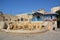 Zodiac Fountain in Kdumim Square, combines effects of water,