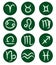 Zodiac icons. Vector illustration.