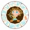 Zodiac for kids. Sagittarius. Cute style. Vector.