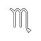 zodiac scorpion mars icon. Element of cyber security for mobile concept and web apps icon. Thin line icon for website design and