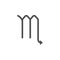 zodiac scorpion mars icon. Elements of web icon. Premium quality graphic design icon. Signs and symbols collection icon for websit