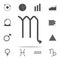 zodiac scorpion mars icon. web icons universal set for web and mobile