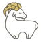 Zodiac sign capricorn illustration goat
