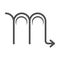 Zodiac sign scorpio astrology calendar mystic line style icon