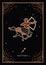 Zodiac Signs Cards. Zodiac background. Constellation Sagittarius. Antique style.