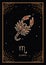 Zodiac Signs Cards. Zodiac background. Constellation Scorpio. Antique style.