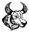 Zodiac signs - Taurus. Tattoo design.