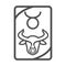 Zodiac taurus esoteric tarot prediction card line style icon