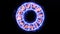 Zodiac twelve sign on the purple aura circle rotate
