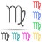 Zodiac Virgo Mercury multi color style icon. Simple thin line, outline  of web icons for ui and ux, website or mobile