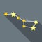 Zodiacal constellation icon, flat style