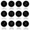 Zodiacal constellations vector icons. Horoscope set. Zodiac signs collection