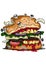 Zombie Burger illustration
