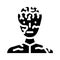 zombie evil glyph icon vector illustration