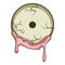 Zombie eye icon, cartoon style