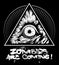 Zombie eye with the triangle, vector logo.