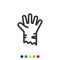 Zombie hand icon,Vector and Illustration