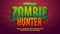 zombie hunter editable text effect cartoon comic game style
