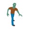 Zombie man icon, isometric style