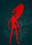 Zombie monochrome silhouette