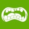Zombie mouth icon green