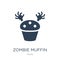 zombie muffin icon in trendy design style. zombie muffin icon isolated on white background. zombie muffin vector icon simple and