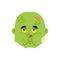 Zombie Nausea emoji. Living Dead Sick emotions avatar. Undead ill. Vector illustration