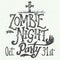Zombie night party hand-lettering