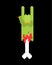 Zombie rock hand pixel art. Zombies rock and roll fingers sign 8
