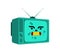 Zombie TV. Zombi televisor. brainwashing concept. Vector illustration