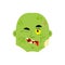 Zombie winks emoji. Living Dead happy emotions avatar. Undead Vector illustration