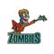 Zombies Banner Color Logo Illustration Design