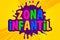 Zona infantil, children zone spanish text