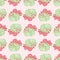 Zonal Geranium Buds Seamless Vector Pattern