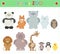 Zoo Animals. Funny plush little animals Vector cartoon