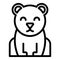 Zoo bear icon outline vector. Ticket pass