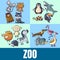 Zoo concept banner, cartoon style