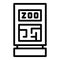 Zoo label icon outline vector. Animal pass