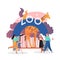 Zoo vector concept for web banner, website page
