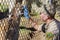 Zookeeper feeding the Florida panther