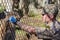 Zookeeper feeding the Florida panther