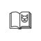 Zoology book line icon