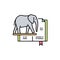 Zoology line icon. Isolated vector element.