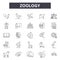 Zoology line icons for web and mobile design. Editable stroke signs. Zoology  outline concept illustrations